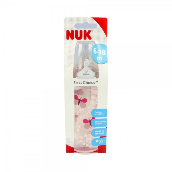BIBERON NUK FC+ PP SIL 6-18 M ALIM300 ML