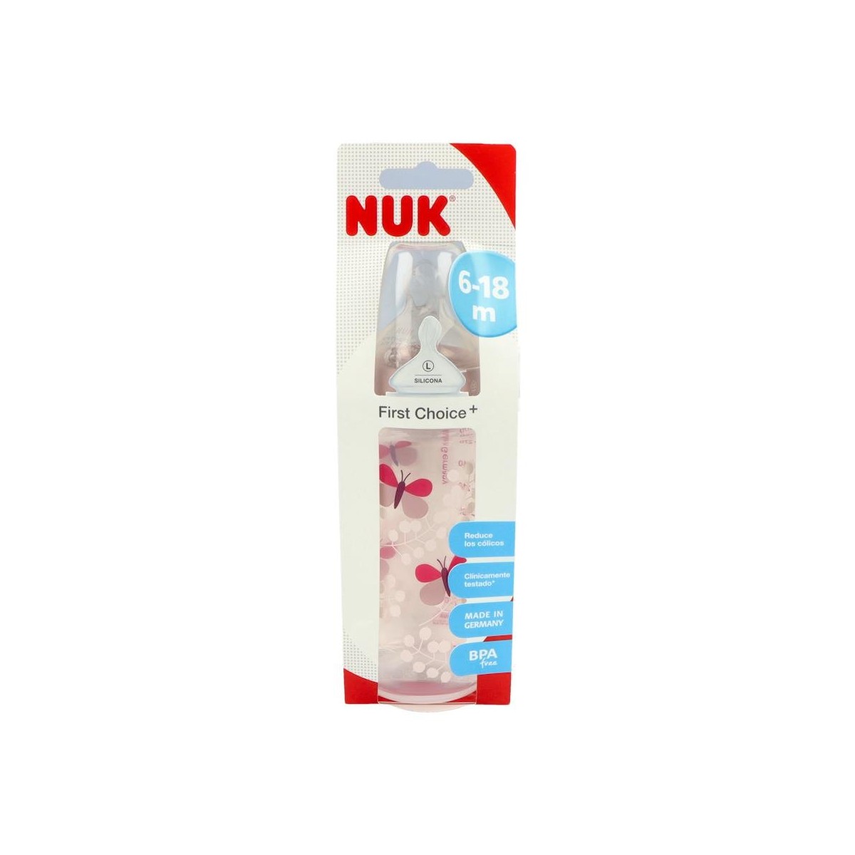 BIBERON NUK FC+ PP SIL 6-18 M ALIM300 ML
