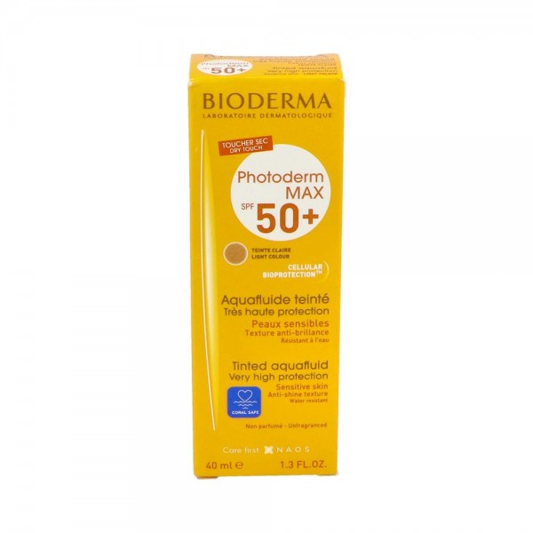 Photoderm Max Spf50+ Aquafluido Claro Bioderma 40 Ml