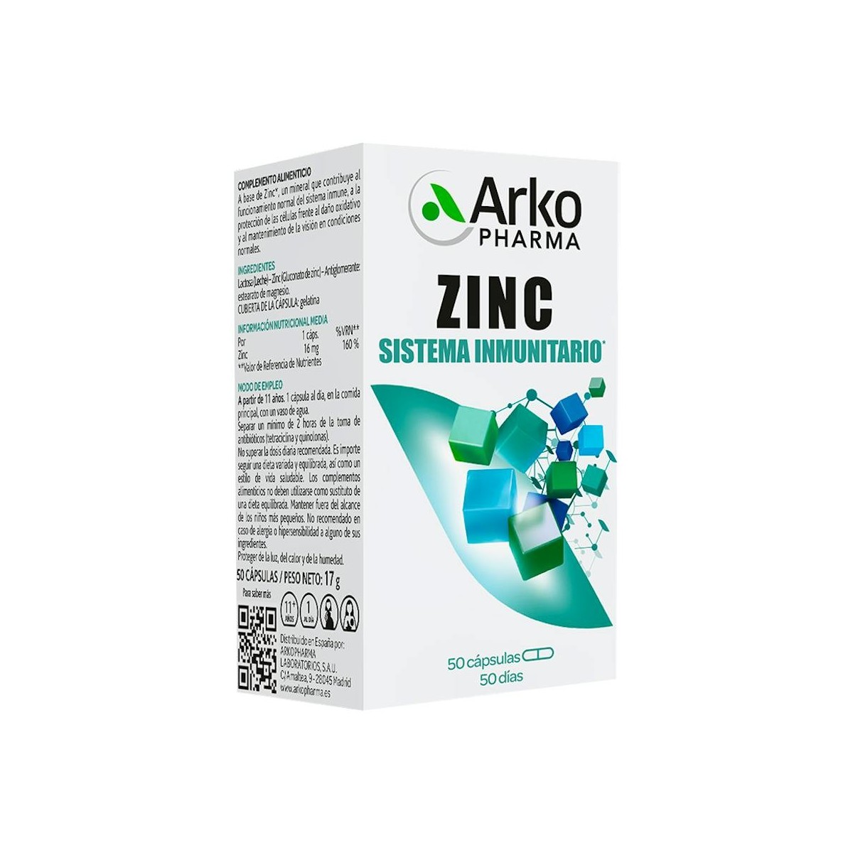 ARKOVITAL ZINC 50 CAPS