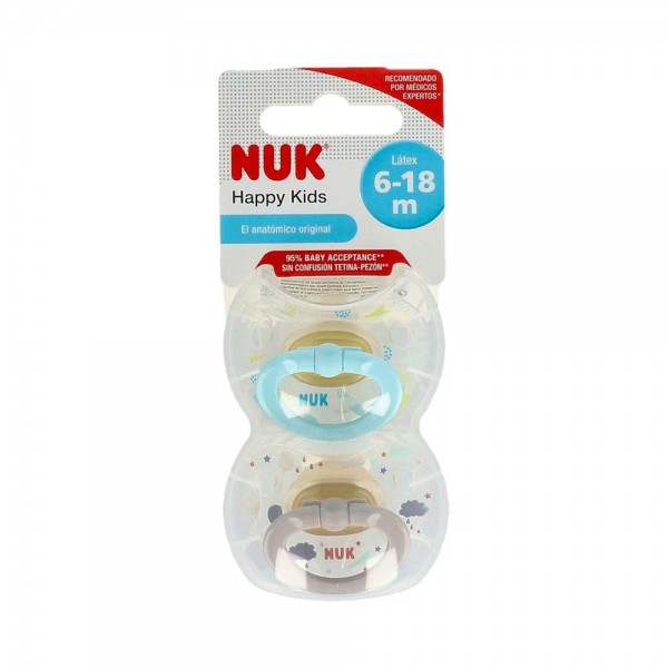 CHUPETE NUK T2 DIA BLISTER SURT 2U