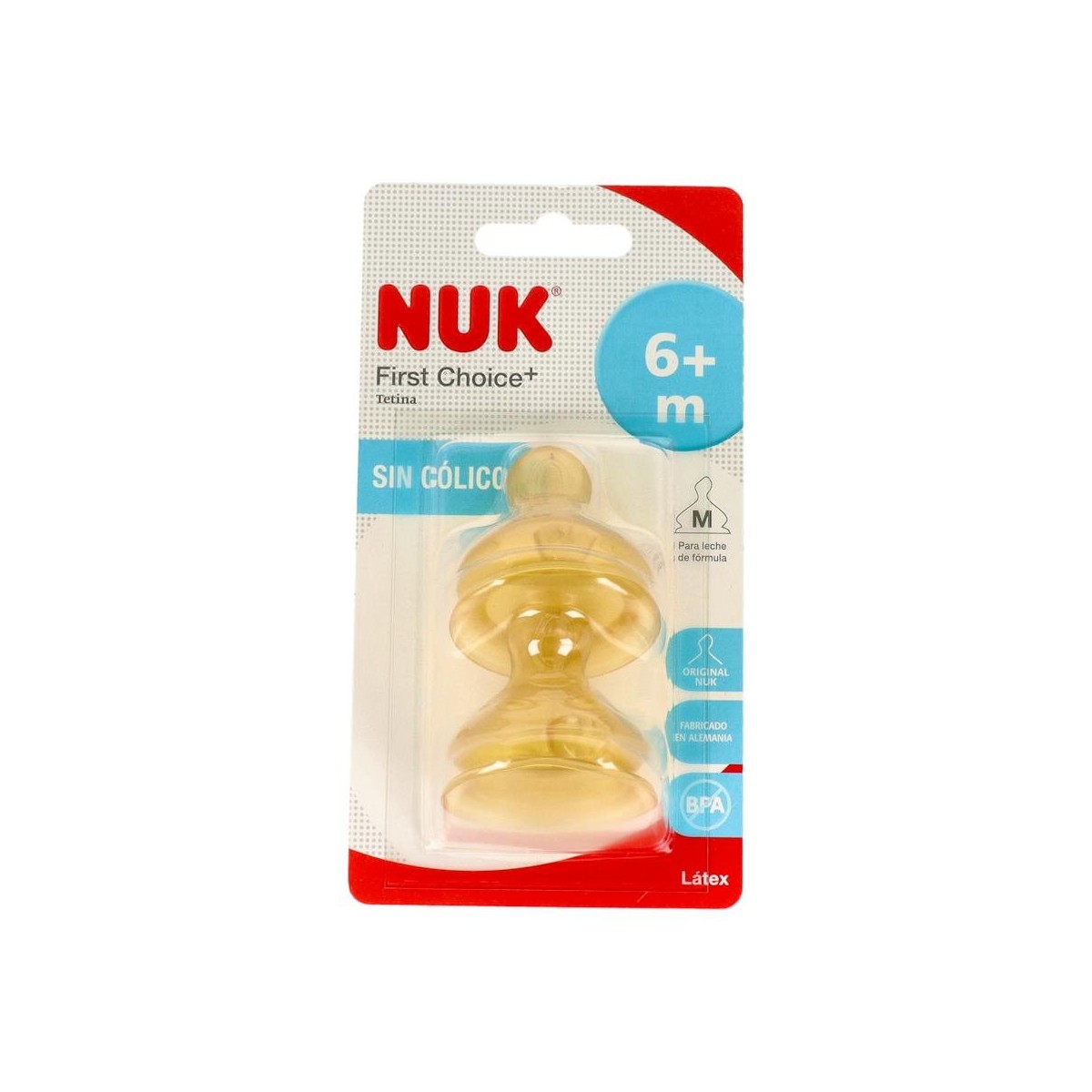 Tetina Nuk Ancha Fc T2 +6M Latex M Leche 2U