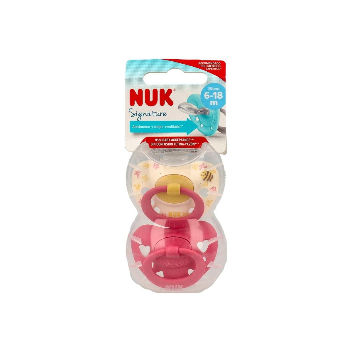 CHUPETE NUK SILICONA ANAT T 2 6-18 SURTIDAS 2 U