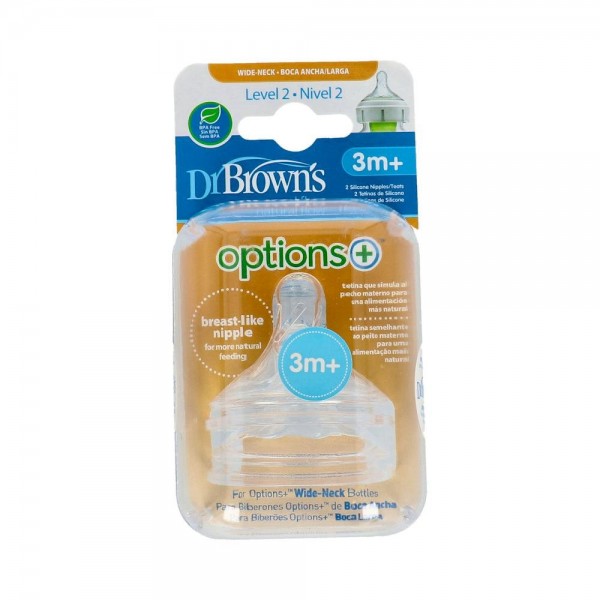 Tetina Dr Brown'S Sil Ba N2 +3M 2U