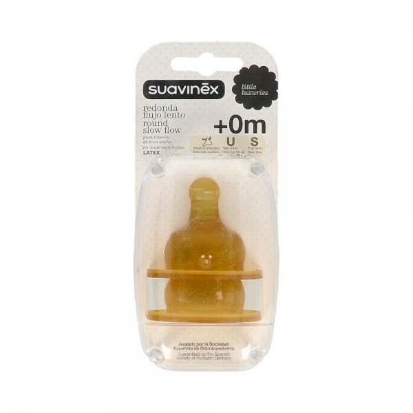 Tetina Suavinex Latex Flujo Lento B/ Ancha +0 2 U