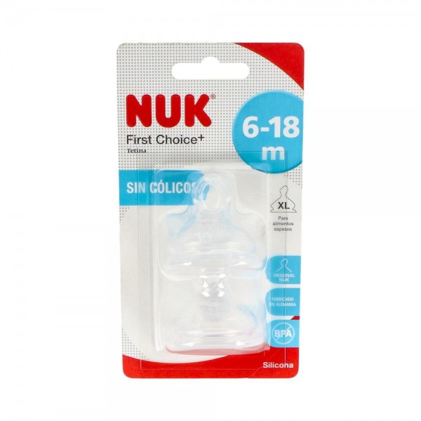 Tetina Nuk First Choice Silic Boca Ancha Xl 6-18 M 2 Uni