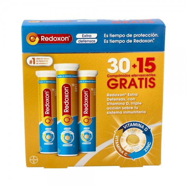 Redoxon Extra Defensas Promo 30 +15 Comp Gratis