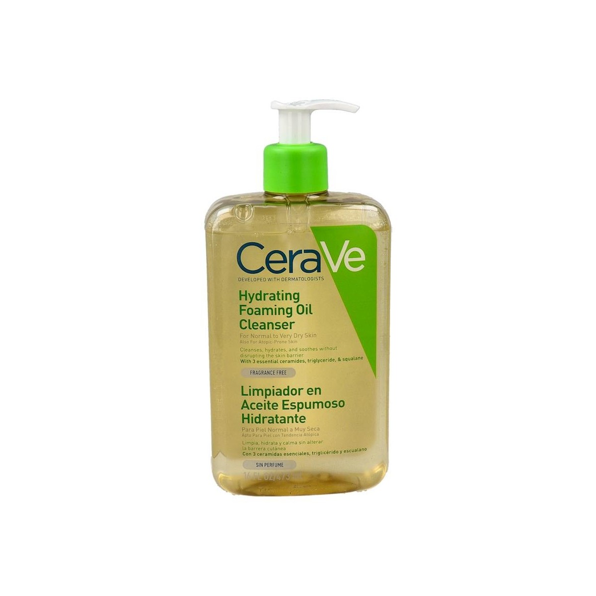 CERAVE LIMPIADOR ACEITE ESPUMOSO HIDRATANTE 473 ML