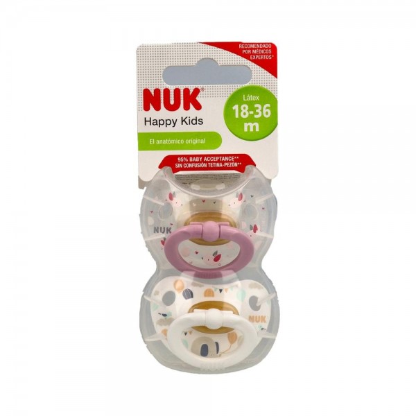 CHUPETE NUK T3 DIA LATEX BLISTER SURT 2U