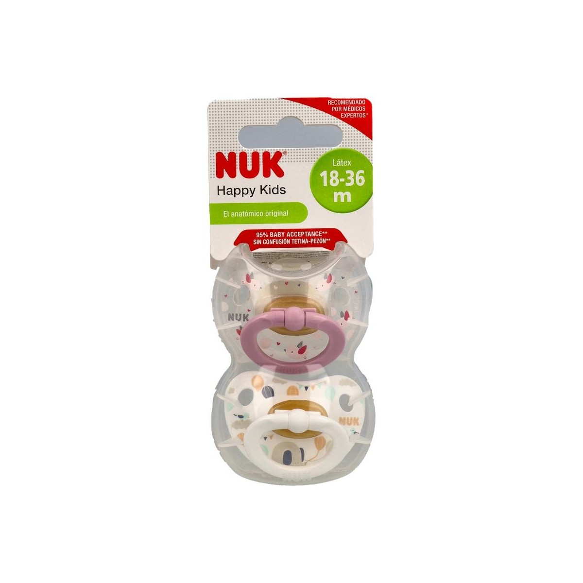 CHUPETE NUK T3 DIA LATEX BLISTER SURT 2U