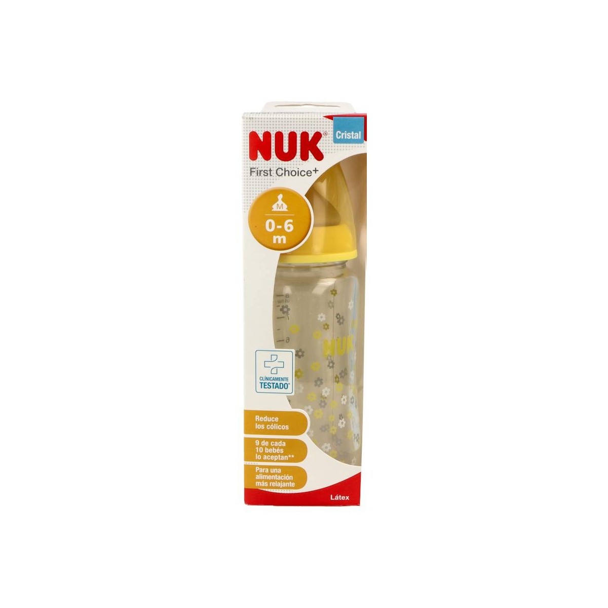 BIBERON NUK CRISTAL CJ FC LAT 1M 240 ML 1 U